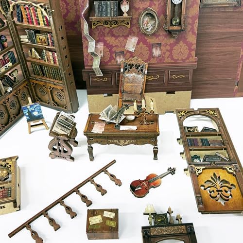 Book Nook Kit DIY Miniature House 3D Wooden Puzzle - Time Book House - Image 6