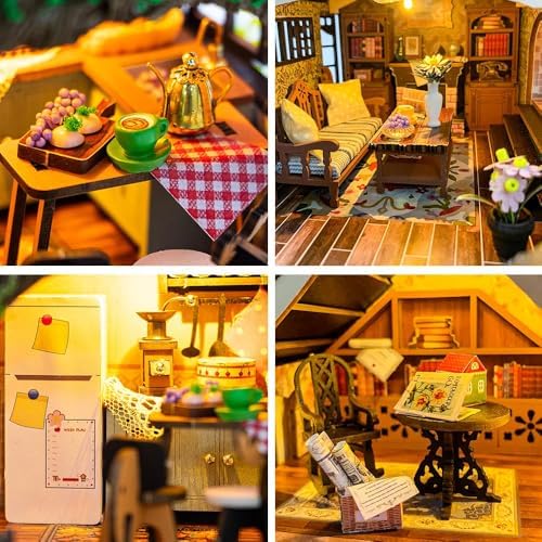 DIY Miniature House Kit, Dollhouse Kit to Build for Adults, Forest Treehouse - Image 4