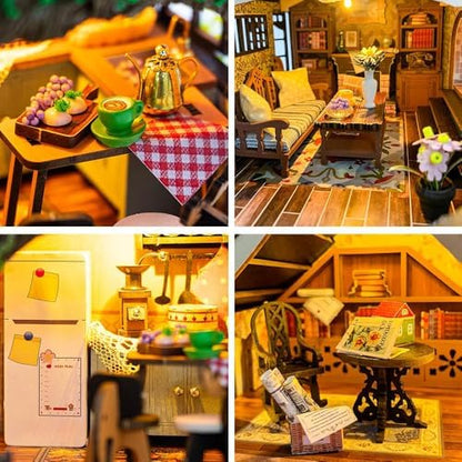DIY Miniature House Kit, Dollhouse Kit to Build for Adults, Forest Treehouse - Image 4