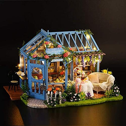 CUTEROOM 1:24 Scale DIY Miniature Dollhouse with Furniture-Rose Tea Garden - Image 2