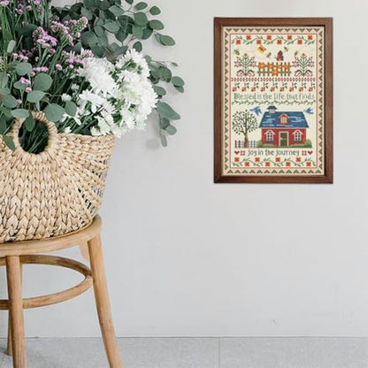 FREEBLOSS Cross Stitch Wall Hanging Kits Joy in The Journey 13.8 * 19.7inch - Image 6