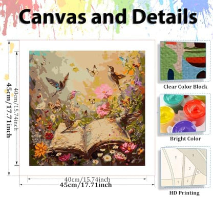 Books Paint by Numbers Kit for Adults, Adult Paint by Number Kits 16x20 in - Image 4