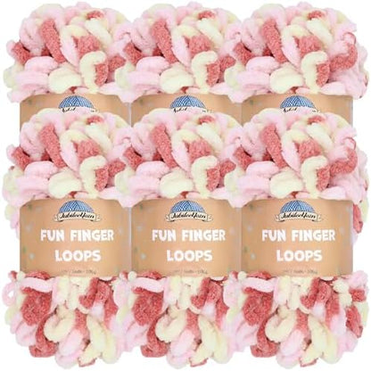 JubileeYarn Fun Finger Loops Yarn - Athena - 6 Skeins by BambooMN