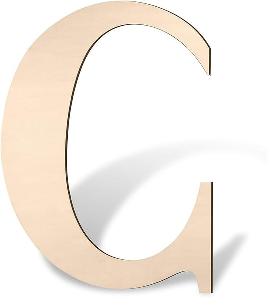 Large Wooden Letters 17 inch, Big Wood Letter C for Wall Decor, Unfinished Blank Wood Alphabet Letters for Crafts, Giant Name Sign for Birthday, Parties, Rustic Wedding, Christmas Decor, Baby Shower