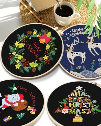 TINDTOP Christmas Embroidery Kit for Adult, Embroidery DIY Starter Kit - Image 7