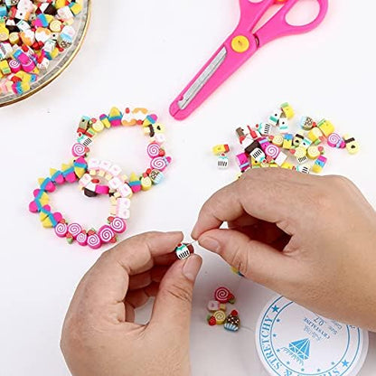 100pcs Mixed Polymer Clay Spacer Beads for Women Jewelry Making DIY Bracelet Necklace Hair Clip Accessories (Candy) - Image 5