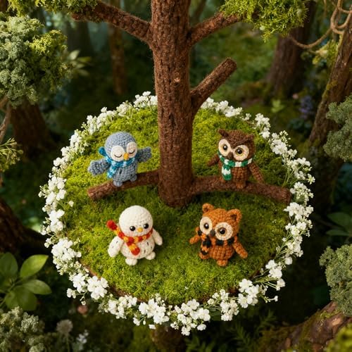 GUOXIAOER 4Pcs Crochet Kit for Beginners, 2026 DIY Craft for Adults, Great Gift for Crochet Lovers, Crocheting Animal Kits with Step by Step Videos,Yarn,Crochet Hook,Birthday Holiday Gift (Crochet B) - Image 4