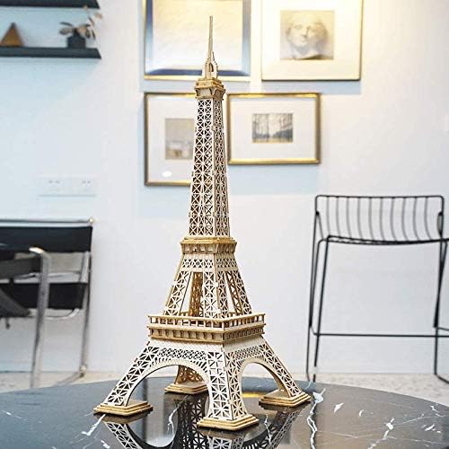 ROBOTIME Assembly Famous World Architecture Eiffel Tower Exquisite Wood Craft Kits for Kids Best Model Kits and DIY Arts Projects for Adults - Image 2