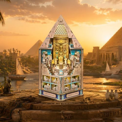 TOYQI Book Nook Kit for Adult, DIY Miniature Dollhouse Kit, Pyramids Model - Image 5