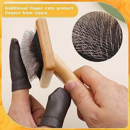 kdafio 2 Pcs Wooden Wool Carders Hand Carders for Wool Needle Felting - Image 5