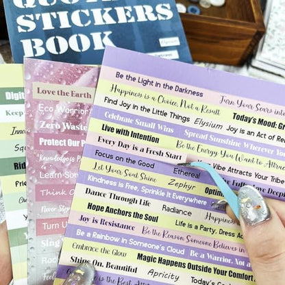 PRSTINCOL 2346PCS Quote Stickers,48 Sheets Scrapbook Supplies Kit Word Stickers for Journaling, Card Making, Vision Board Supplies for Adults Crafting - Image 3