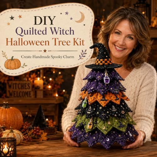 2026 New Christmas & Halloween DIY Quilted Fabric Tree Kit, 3D Layered Sewing Craft Set for Beginners, Christmas Tree Quilt Kit, Handmade Tabletop Holiday Decor, Gift for Craft Lover - Image 2