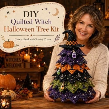 2026 New Christmas & Halloween DIY Quilted Fabric Tree Kit, 3D Layered Sewing Craft Set for Beginners, Christmas Tree Quilt Kit, Handmade Tabletop Holiday Decor, Gift for Craft Lover - Image 2