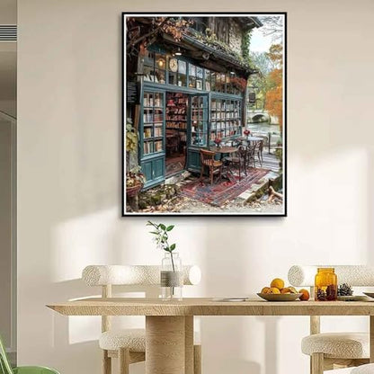Yunruily Paint by Numbers Adults Bookshop-Paint by Numbers Kits for Adults,Paint by Numbers for Adult Canvas for Gifts Home Wall Decor(16x20inch) - Image 2