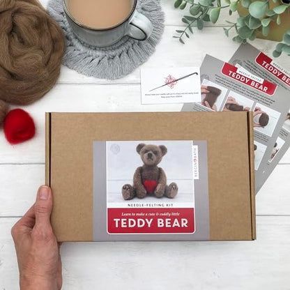 Bergin & Bath Needle Felting Kit, Teddy. Make a Sweet Little Teddy Bear with This Craft kit for Adults and Teens. - Image 5