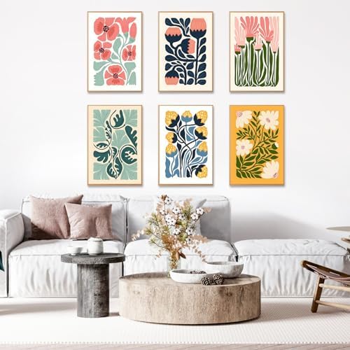 Okarina 6 Pack Paint by Numbers Kit for Adults & Beginners, Flower Designs - Image 4