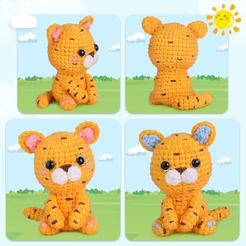 Crochetta Crochet Kit for Beginners, Crochet Starter Kit w Step-by-Step Video Tutorials, Beginner Crochet Kit for Adults Kids Women Men Complete Kit Included (2 Axolotls) - Image 3