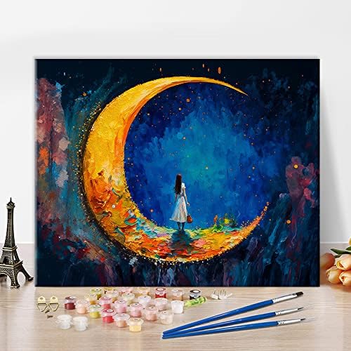 TUMOVO Moon and Maiden Paint by Numbers Craft Kit for Adults by TUMOVO