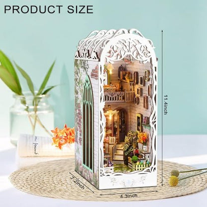 DIY Book Nook Kit,Miniature Dollhouse Booknook Kit for Adults, Flower House - Image 2