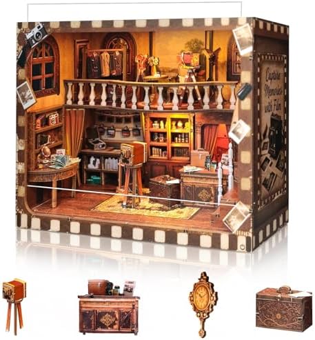 BELEEV Book Nook Kit for Adult and Teens,3D Wooden Puzzle (Photo Studio) by BELEEV