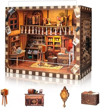 BELEEV Book Nook Kit for Adult and Teens,3D Wooden Puzzle (Photo Studio) by BELEEV