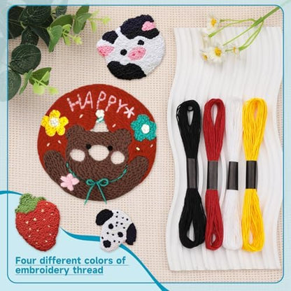 Mayboos 15 Pcs Punch Needle Kit, 8 Sizes Embroidery Punch Needle - Image 4