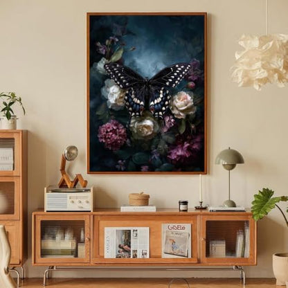Butterfly Paint by Numbers Kit for Adults Framed Canvas, Frameworkless - Image 6