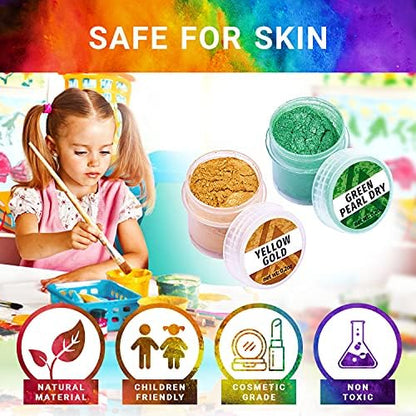 Mica Powder for Resin Coloring 24 Jars Colors Set - Pigment Powder - Image 6