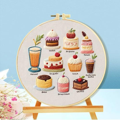 FEIYUENO 3 Sets Cake Pattern Embroidery Kit for Beginner Adults - Image 5