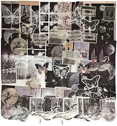 Vintage Ephemera Scrapbook Stickers,100 Pieces Star Universe Bundle Junk Journal Kit Supplies Material Paper Pack Decorative Aesthetic for Craft Art Bullet Junk Journal Planner Collage Album by ZMLSED