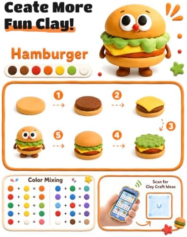 JUPITEARTH Air Dry Clay for Kids, 72 Colors Modeling Clay Kit - Image 4