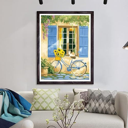 NDNXYXGS Cat Paint by Numbers Kits for Adults,Window DIY Painting Kit on Canvas,Bike Color by Numbers,Large Adult Paint by Number for Wall Decor and Gifts (Bike) - Image 7