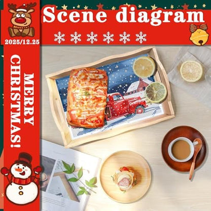 DOTSOPS Christmas Diamond Painting Serving Tray with Handle for Beginners - Image 3