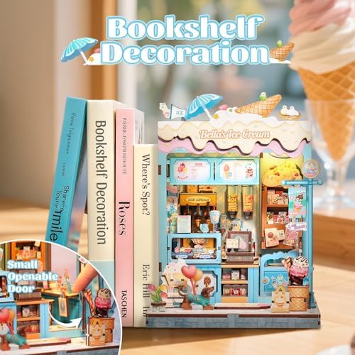 CUTEBEE Book Nook Kit DIY Miniature House Dollhouse Kit for Adults - Image 3