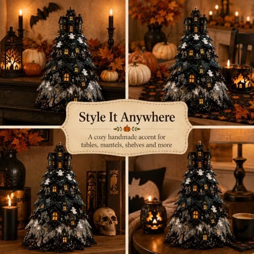 2026 New Christmas & Halloween DIY Quilted Fabric Tree Kit, 3D Layered Sewing Craft Set for Beginners, Christmas Tree Quilt Kit, Handmade Tabletop Holiday Decor, Gift for Craft Lover - Image 6