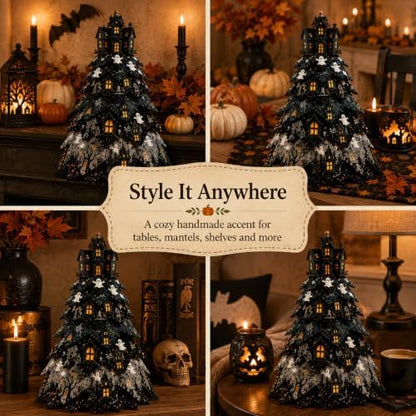 2026 New Christmas & Halloween DIY Quilted Fabric Tree Kit, 3D Layered Sewing Craft Set for Beginners, Christmas Tree Quilt Kit, Handmade Tabletop Holiday Decor, Gift for Craft Lover - Image 6