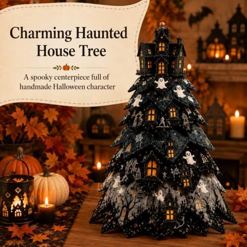 2026 New Christmas & Halloween DIY Quilted Fabric Tree Kit, 3D Layered Sewing Craft Set for Beginners, Christmas Tree Quilt Kit, Handmade Tabletop Holiday Decor, Gift for Craft Lover - Image 4