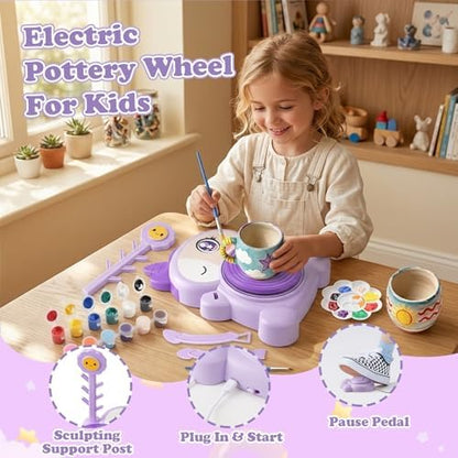 Unicorn Kids Pottery Wheel Kit with Air Dry Clay for Ages 6-14 Crafts - Image 5