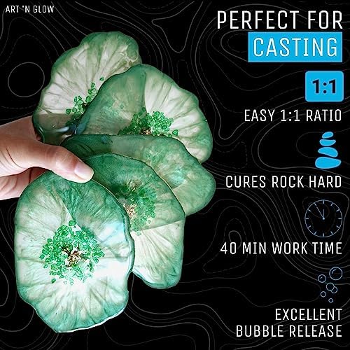 Crystal Clear Epoxy Resin Kit 16oz - Food Safe, UV Resistant, Bubble Free - Image 3