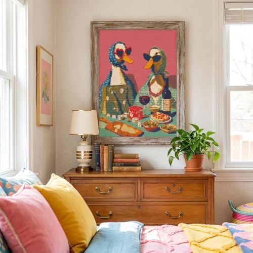 WUSARPLY Party Duck Stamped Cross Stitch Kits for Beginners Adults - Image 2