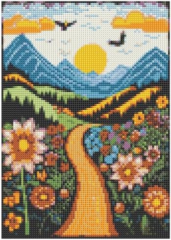 DOTSOPS Landscape Diamond Art Painting Kits Round Full Drill 11.8 x 15.7 in - Image 2