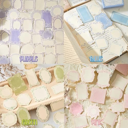 120Pcs Vintage Scrapbook Supplies Embossed Papers,Junk Journal Supply - Image 2