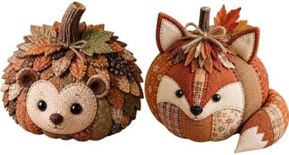 2PCS DIY Animal Pumpkin Sewing Kit - Autumn Fabric Animal Pumpkin Craft Set for Adults Beginners - Thanksgiving Handmade Fall Patchwork Craft Kit for Holiday Decor by Unknown