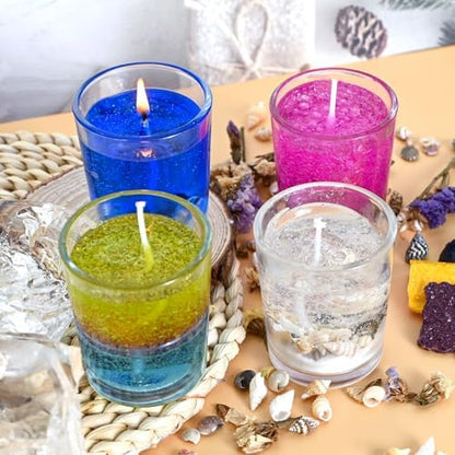 Jcoos Jelly Candle Making Kit, DIY Jelly Wax Melts, Candle Making Kit for Adults, 1.5 lb Gel Wax for Candle Making, Candle Wick, Dried Flowers, Conch, Sand, Dye, Crafting Valentine's Day Gift - Image 5