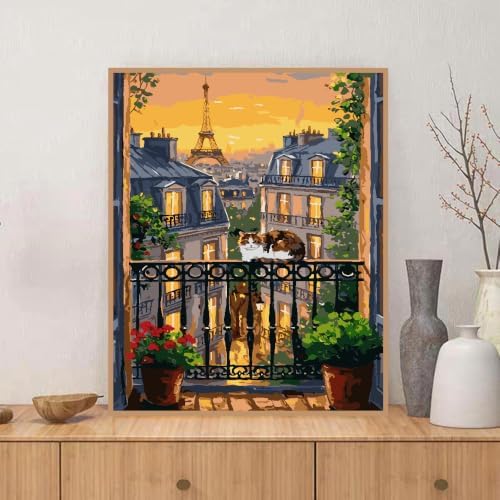 ZRIZQ Paint by Numbers Kit for Adults Beginner,City Scape,16x20 - Image 3