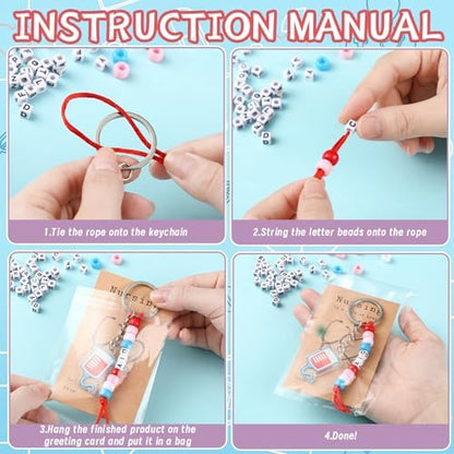 Suncalla 996 Pcs 24 Set Nurse Keychain Making Kit Medical DIY Crafts Bulk - Image 3