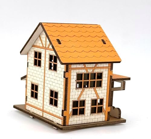 Log Cabin 3D Wooden House Puzzle,DIY Mini Building Model Kit，017 - Image 4