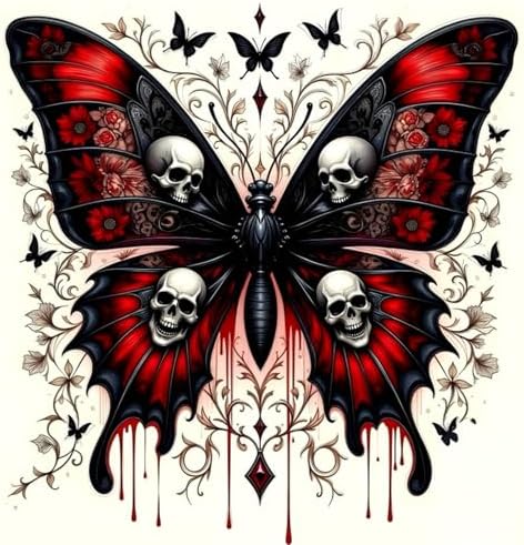Xylogist Butterfly Skull Diamond Art Kits for Adults Beginners 12x12 Inch by Xylogist
