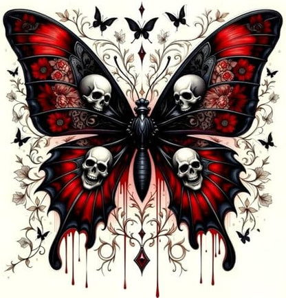 Xylogist Butterfly Skull Diamond Art Kits for Adults Beginners 12x12 Inch by Xylogist