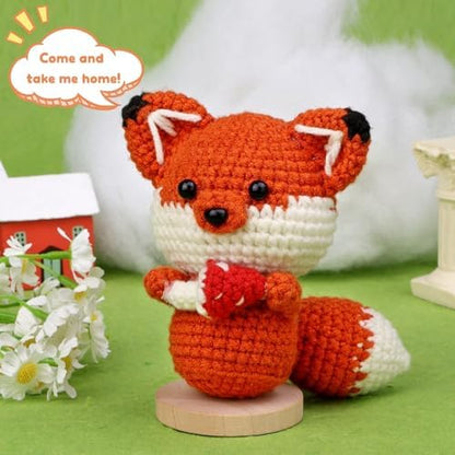 Mnuizu Complete Crochet Kit for Beginners Fox Animal Crochet Kit for Adults - Image 5